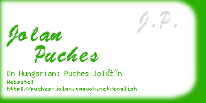 jolan puches business card